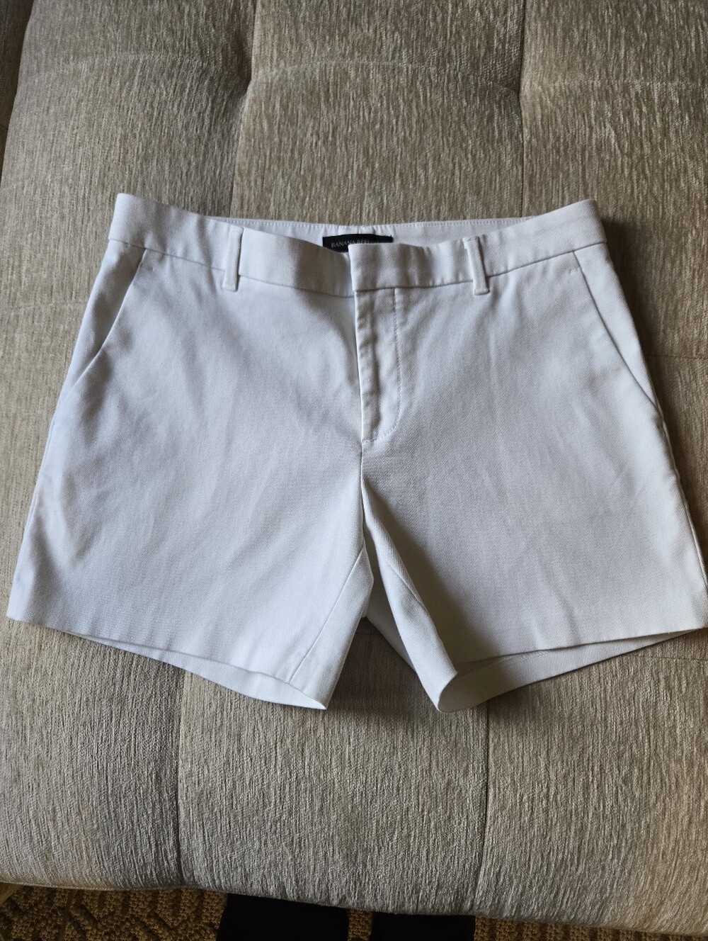 Banana Republic White Tailored Bermuda Shorts
